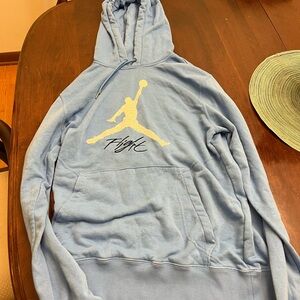 Jordan Light Blue Hoodie with White Logo